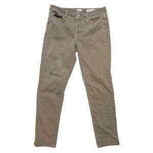 J.Jill Boyfriend Straight-Leg Ankle Women's Size 10R Tan Khaki Stretch Denim